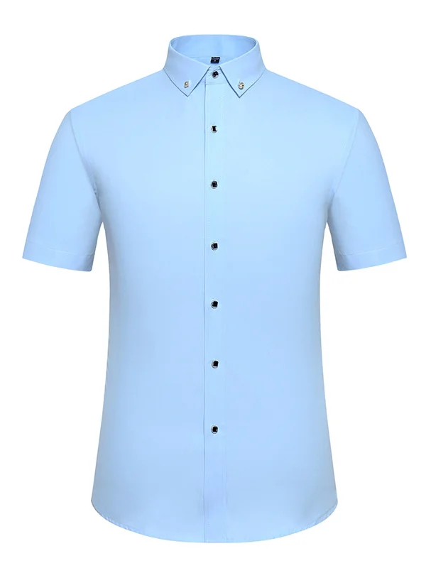 

Slim Fit ort Sve Busin irt Youth 2) Sle Pure Color Casual irt для мужчин, летний сезон, обычный тонкий