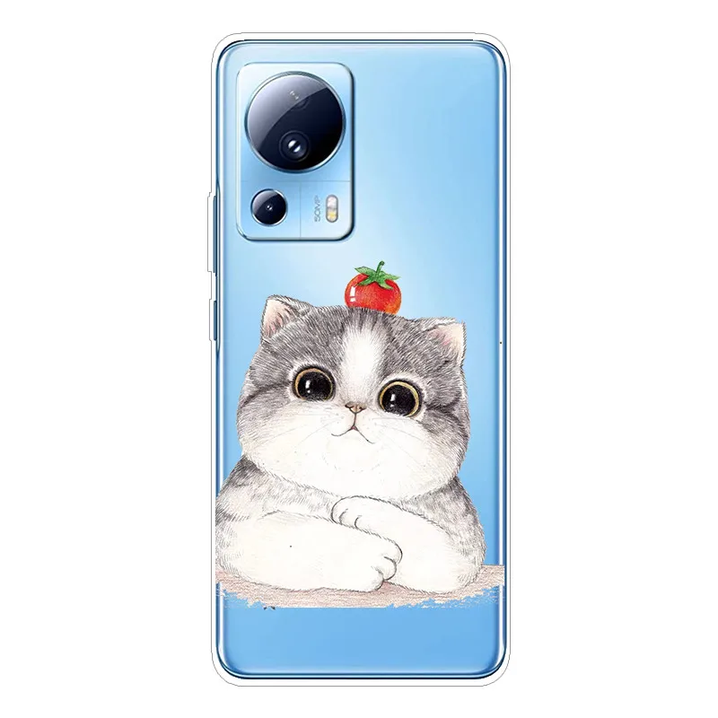 For Xiaomi 13 Lite 5G Case TPU Silicone Soft Cartoon Clear Case for Xiaomi Mi 13Lite 2023 Cover 6.55 Transparent Painted Coque