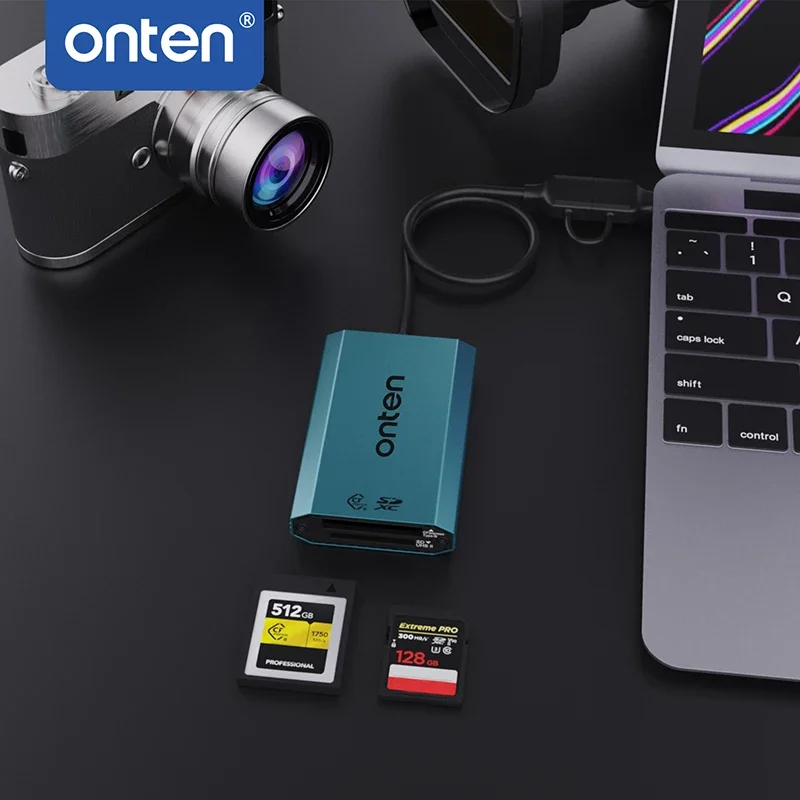 OTN-P2 2 IN 2(USB C & USB A) ฮับ10G USB 3.2 Gen 2 10Gbps cfexpress Type B & SDXC เครื่องอ่านการ์ด