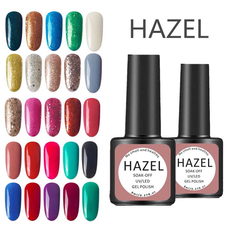 طقم جل أظافر احترافي سعة 8 مل مع معطف علوي أساسي لفن الأظافر بالأشعة فوق البنفسجية LED