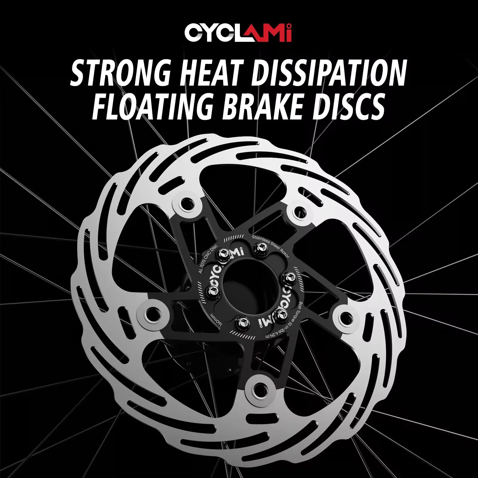 

CYCLAMI Bicycle Disc Brake Rotor 160mm 180mm Hydraulic High Strength Road MTB Floating Rotor 6 Bolts Brake Disc Bicycle Part