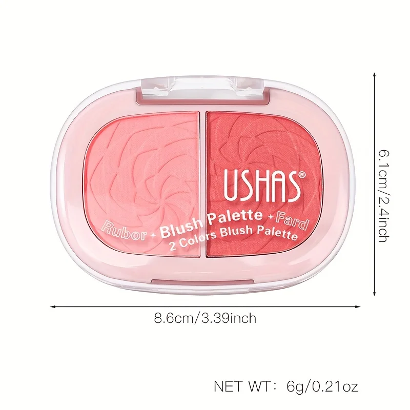 พาเลทท์บลัชออน 2 สี มีให้เลือก 6 สี กันน้ำ ให้ลุคแมตต์แบบธรรมชาติ