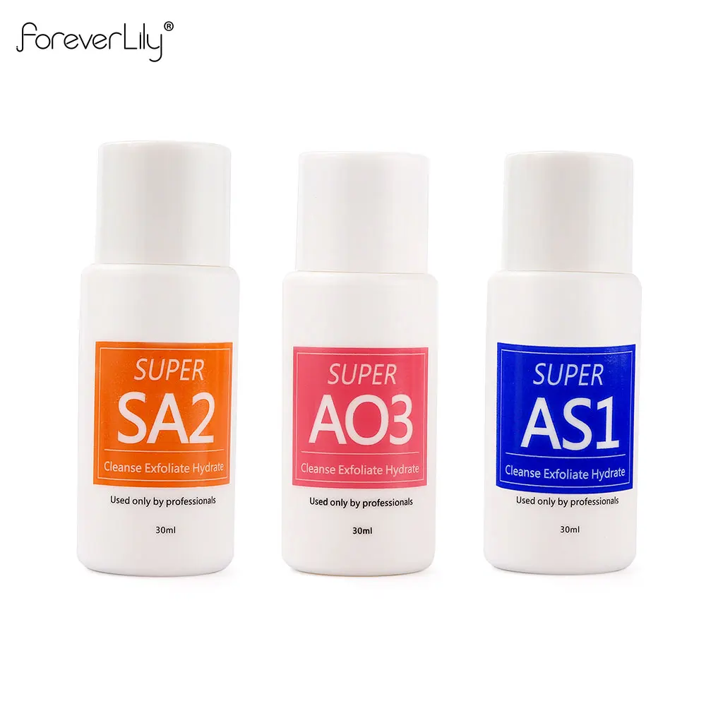 Facial Skincare Solution Face Serum AS1 SA2 AO3 Aqua Peel Solution For Facial Machine Skin Deep Cleaning Serums