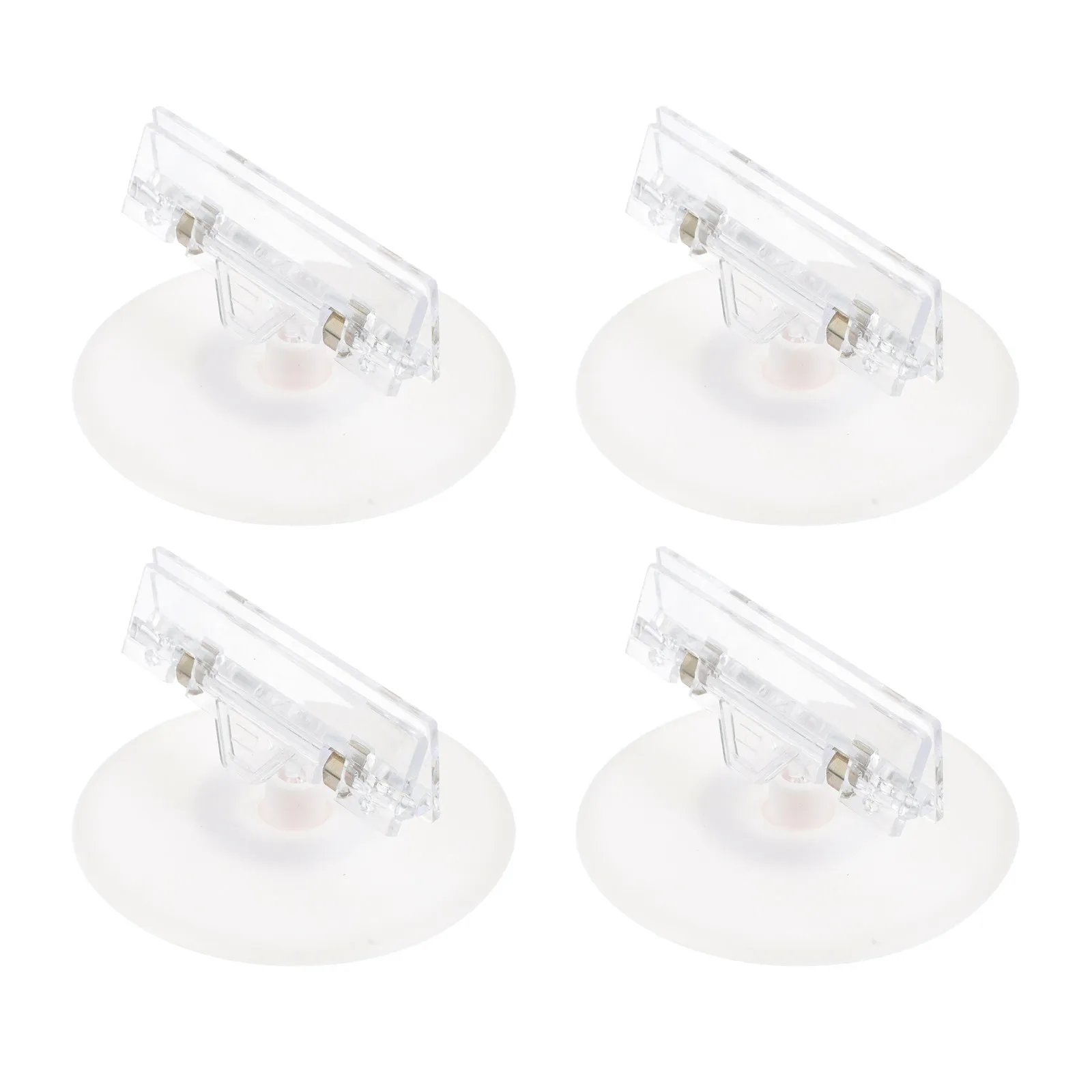 

4Pcs Advertising Clip Heavy Duty Shelf Clamp for Label Stand Price Display Rack for Supermarket Restaurant Desk Sign Stand