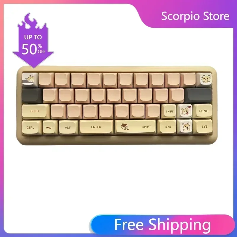 NEW 40% Keyboard Customized 42 Keys Hot Swappable Mechanical Keyboard Kit 3D Shell QMK/VIAL RGB Backlight Wired Type-c Keyboards