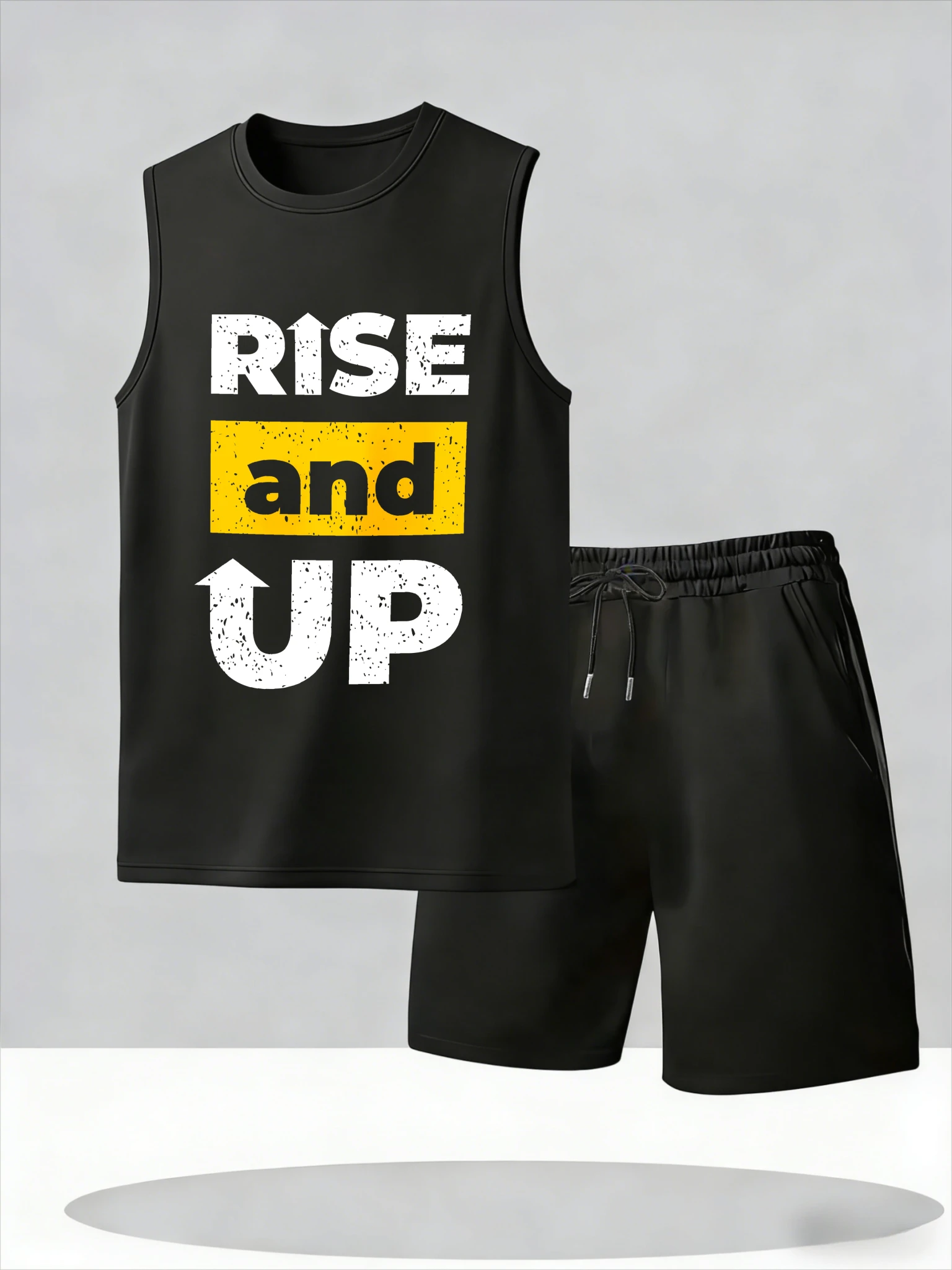 

Men's Tank Top Sets 2026 Summer Thin Quick Dry beach Breathable sports two-piece clothing set oversize crewneck sports seaside