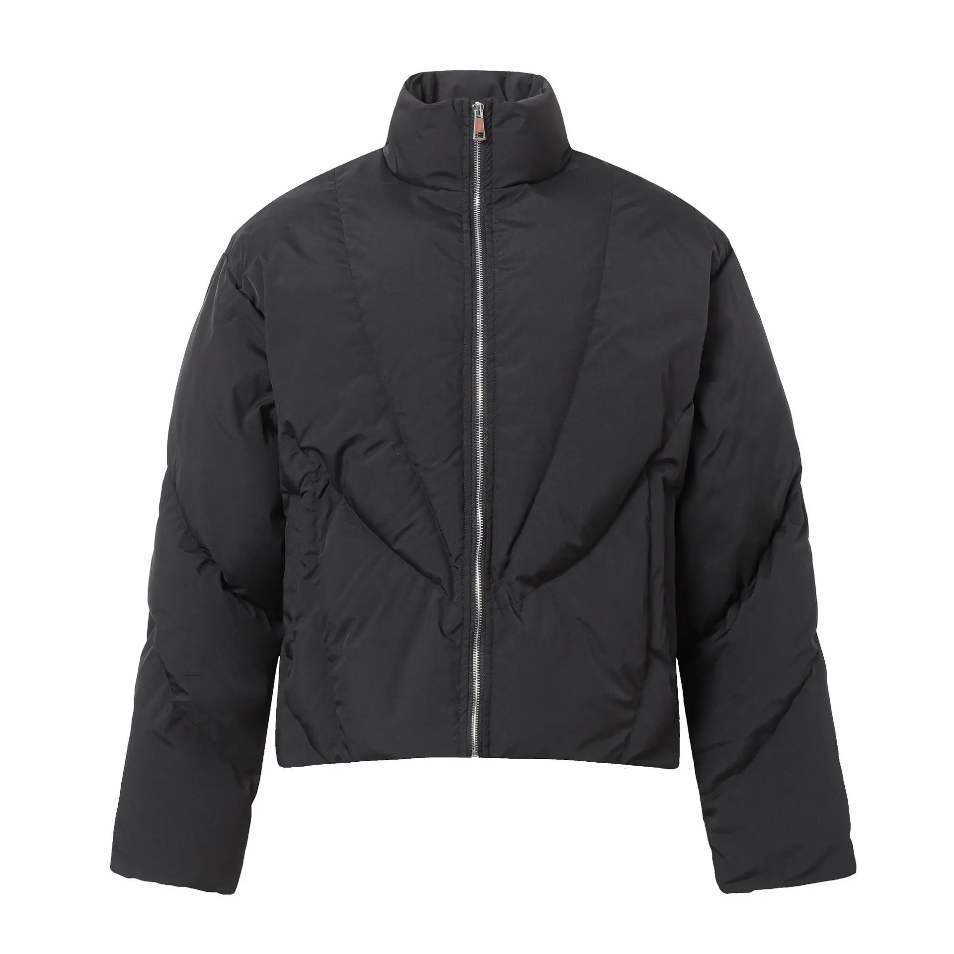 American Winter Simple Streamlined Thick Couple Cotton-padded Jacket Coat