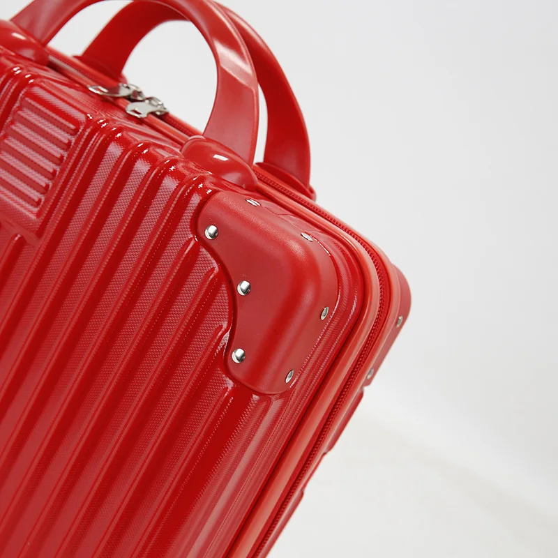 New Red Wedding Box Wedding Gift Suitcase Cosmetic Storage Gift Box Light Cosmetic Box