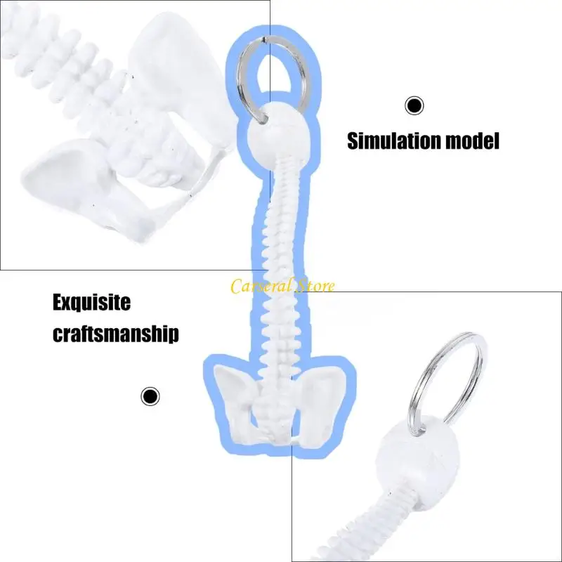 M4YF مصغرة في سلسلة مفاتيح الهيكل العظمي للعمود الفقري البشري لتدريس المساعدات التشريحية الزخرفية النموذج التشريحي مفتاح السيارة