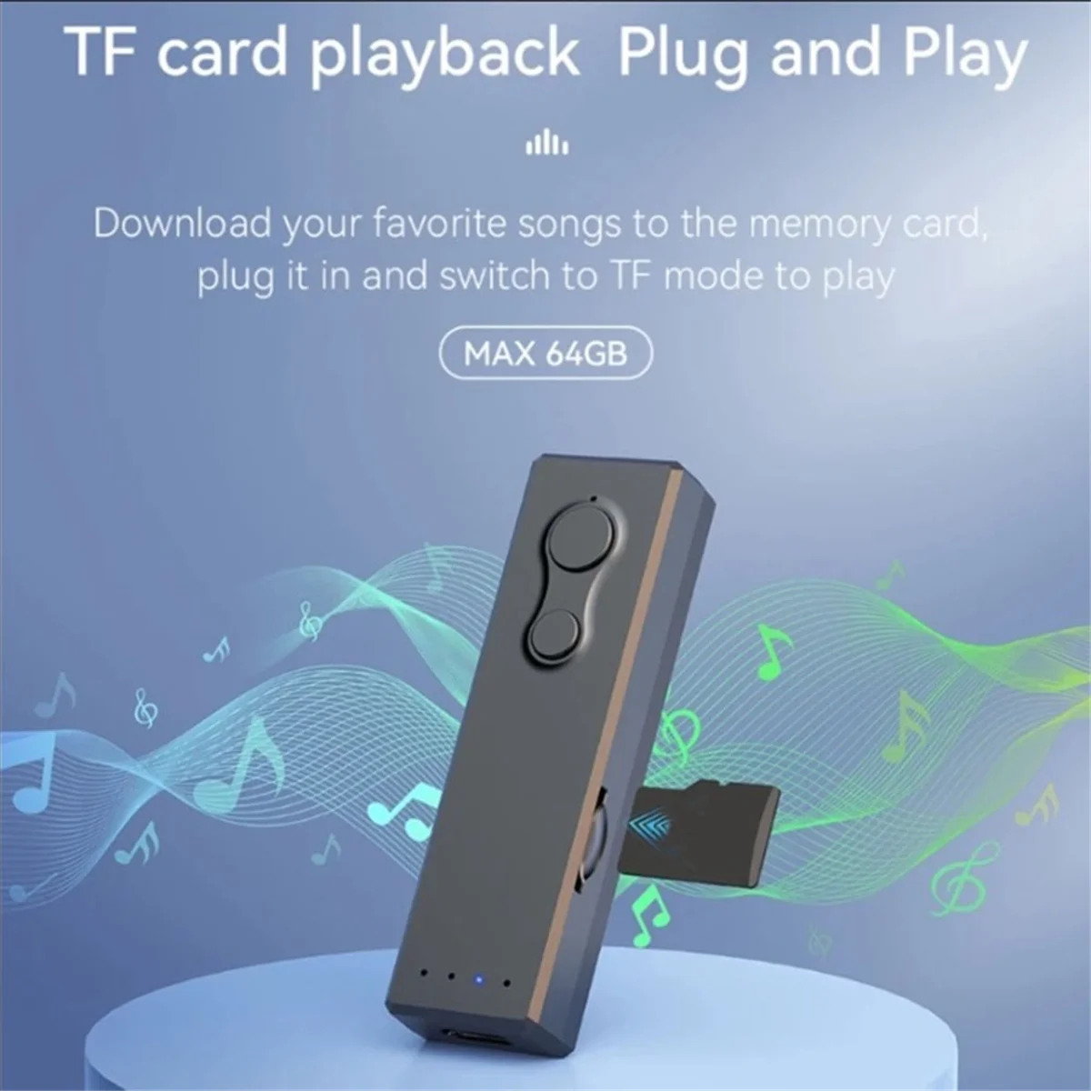 Надежный мини-радио Bluetooth беспроводной приемник с радио и MP3-плеером поддерживает чтение TF-карты-ABDQ