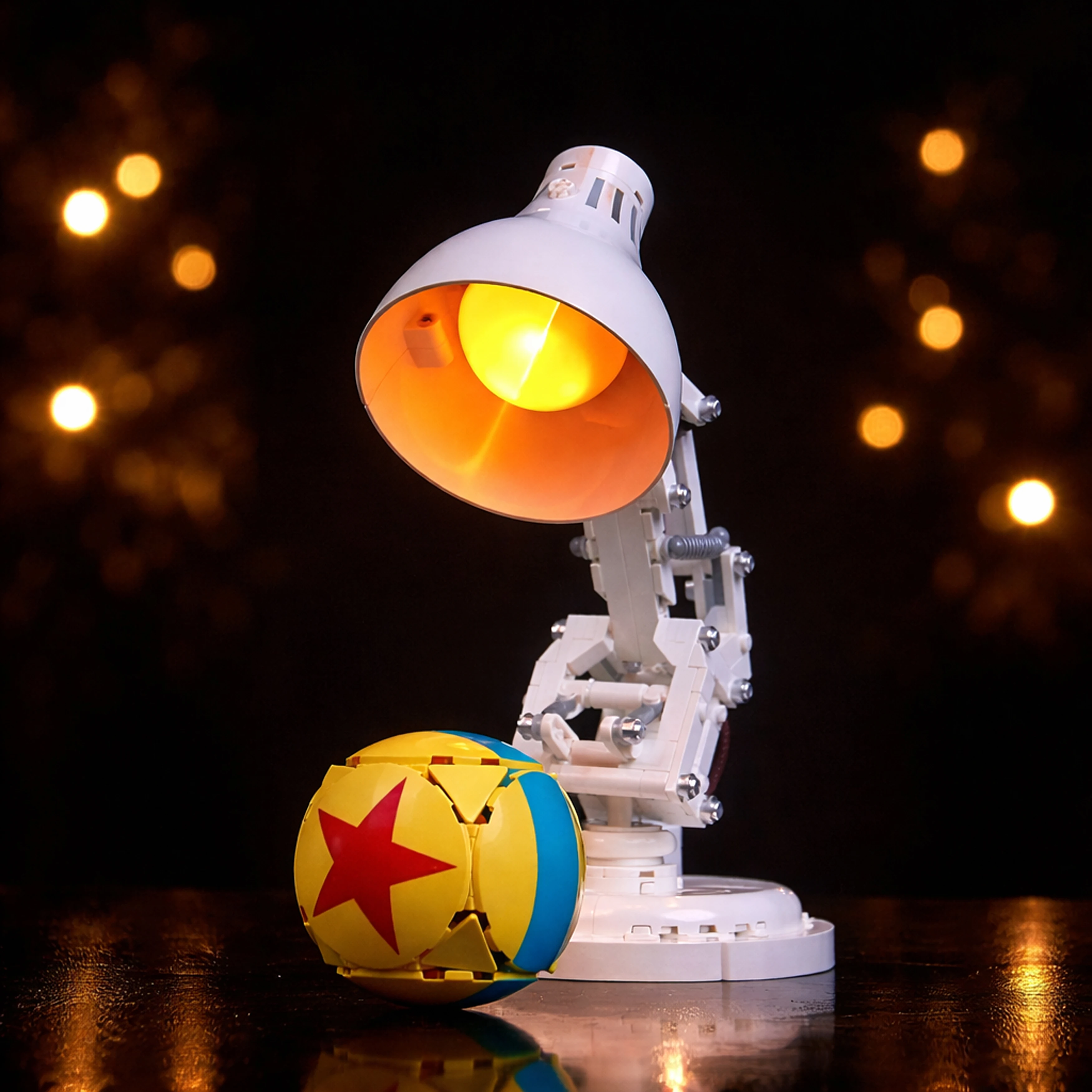 Upgrade your 21357 small desk lamp model with this custom LED lighting kit to create a warm and stylish display effect