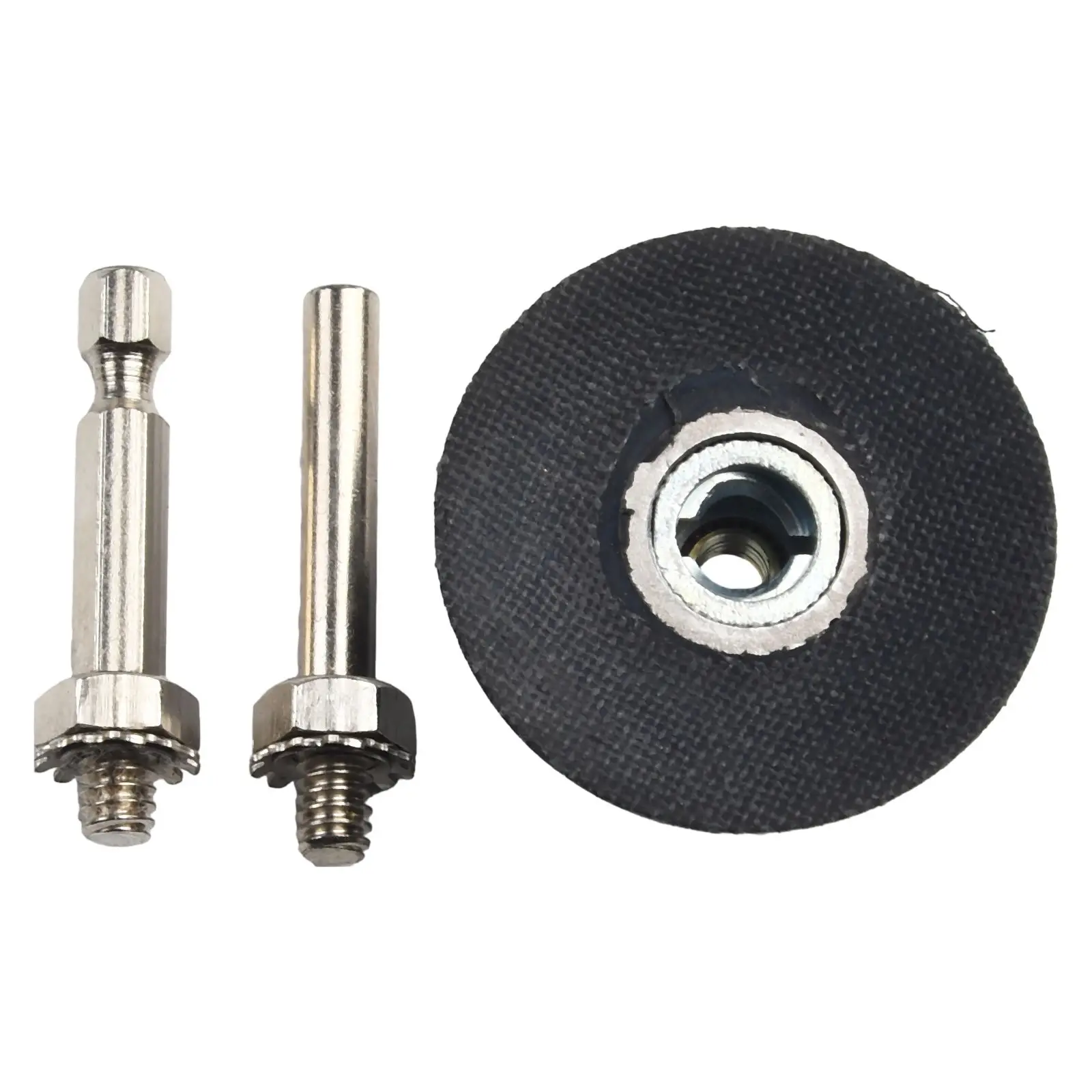 Rotary Disc Pad Holder Maintenance Metal Parts Repairing Round Shank Rubber Sanding 1/4\\\'\\\' Hex Shank 3Pcs/set