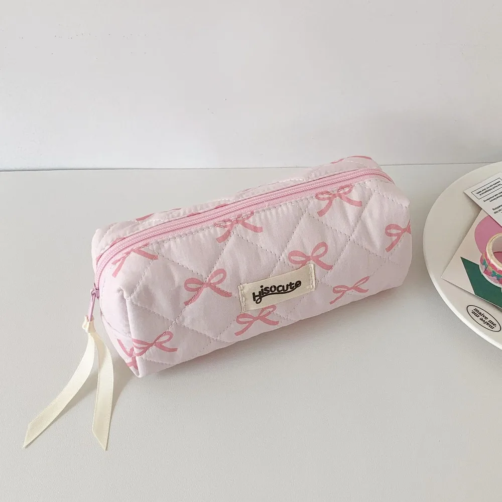 Creatieve pennenzak met grote capaciteit, strik, multifunctionele make-uptas, pennendoos, cadeau