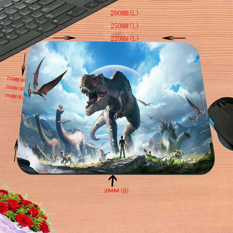 Mousepad ARK Survival Evolved Play Mats Pc Accessories Rubber Computer Carpet Office Desks Decoration Dinosaur 2mm Table Mat