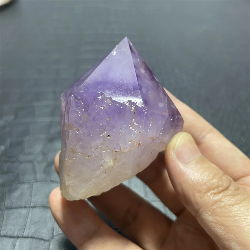 190g  Natural High-quality Uruguay Amethyst Bit Tower Energy Therapy Crystal Point  Purple Quartz Wand Decorati Free shipping