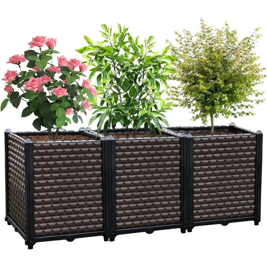 

Large Planters for Outdoor Plants - Deepened 20" H Raised Beds for Gardening Self Watering Elevated Planter Box with Legs Recta