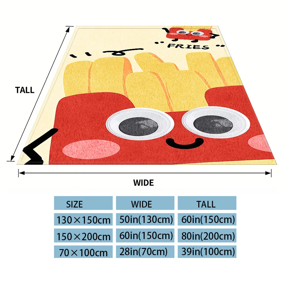 Yummy Fries Nap Blanket,Flannel Blanket,Suitable For Sofas,Beds,Cars,Rooms,Offices,Camping,Exquisite Gift Blankets