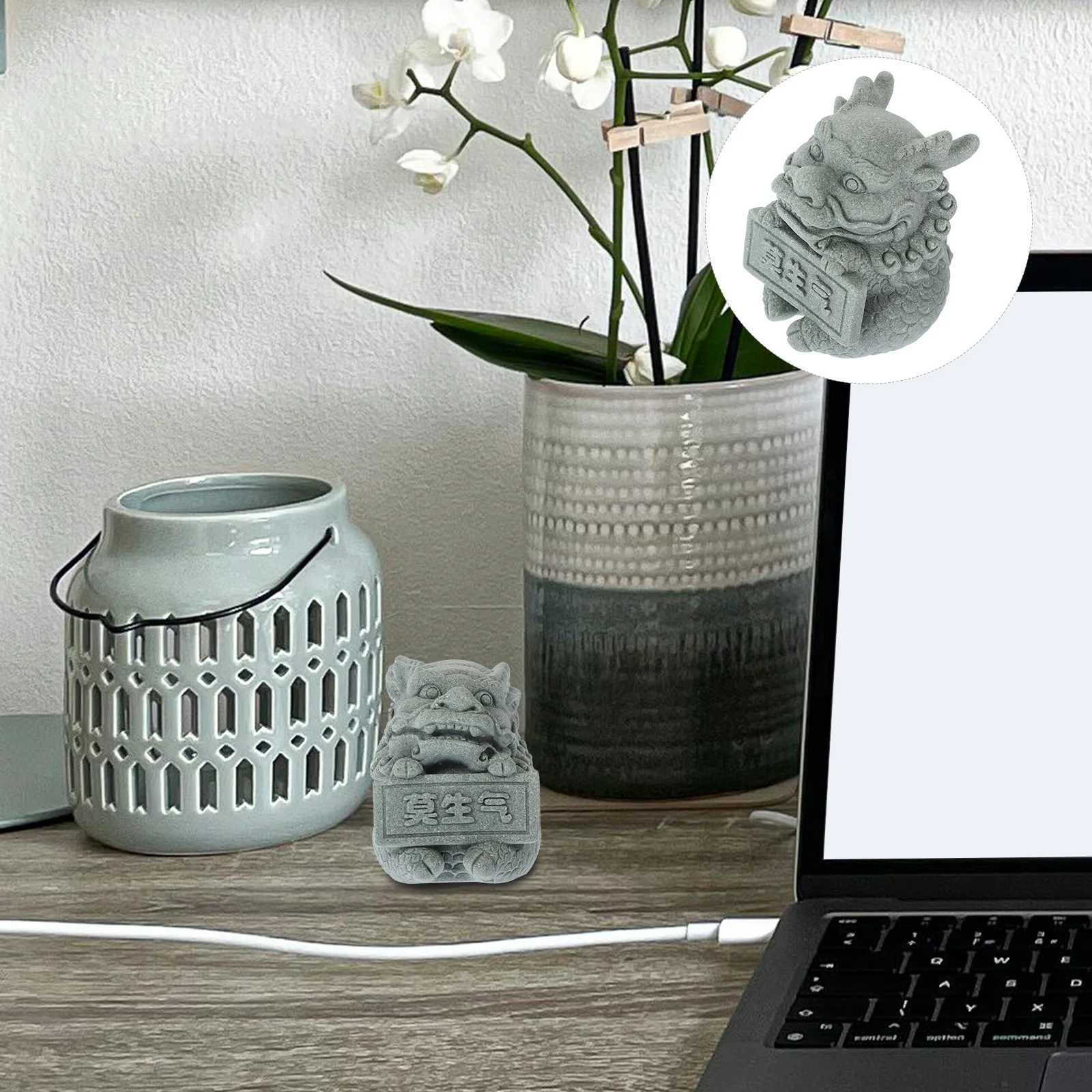 

Kylin Statue Chinese Ancient Animal Craft Decorative Sculpture for Home Festival Garden Decor Resin Small Kylins Crafts