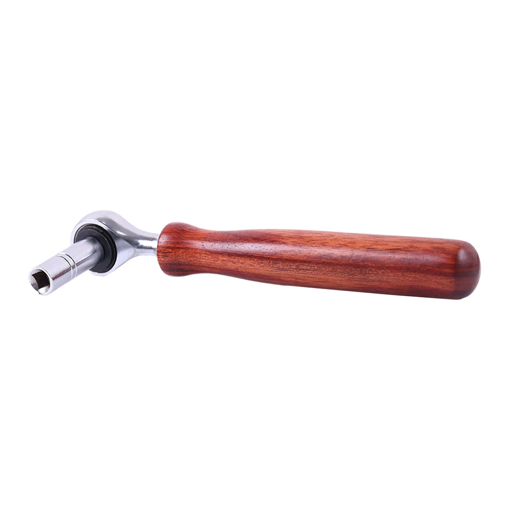 

1pc Tuning Wrench Quadrilateral Tuner Portable Brown Spanner Alloy Handle Easy Operate Store Musical