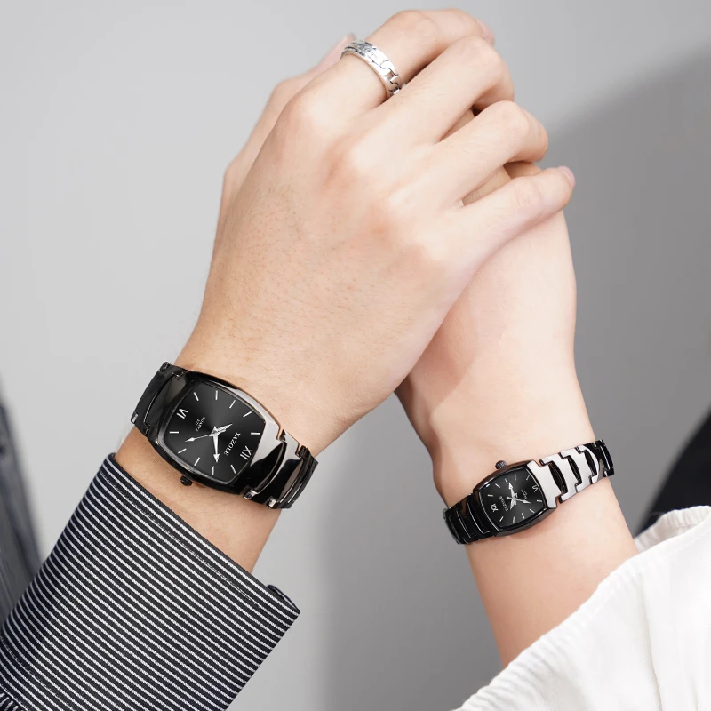 YAZOLE 571 Orologio da uomo color acciaio al tungsteno - Elegante orologio al quarzo per coppia di studenti impermeabile luminoso per uomo e donna