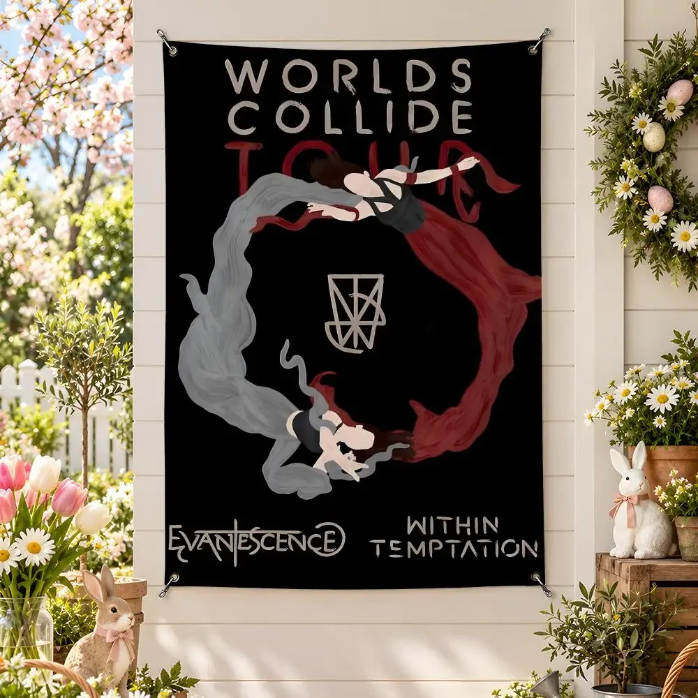 Within Temptation Flags Wall Hanging Banner For Bedroom Living Room Outdoor Party Decor