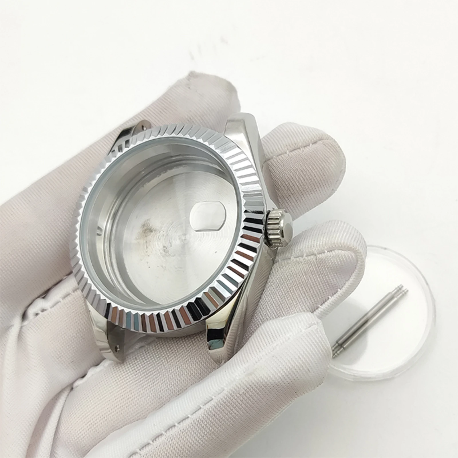 Watch Case 42mm Stainless Steel Sapphire Glass Cases for NH35A/NH36 Movement Watch Accessories