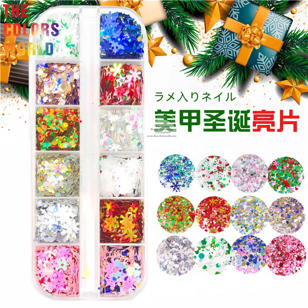 TCT-865 Christmas Xmas Sparkling Festivities Glitter For Festive DIY Nail Art Glittery Eyeshadow Eyelashes Body Art Facepainting