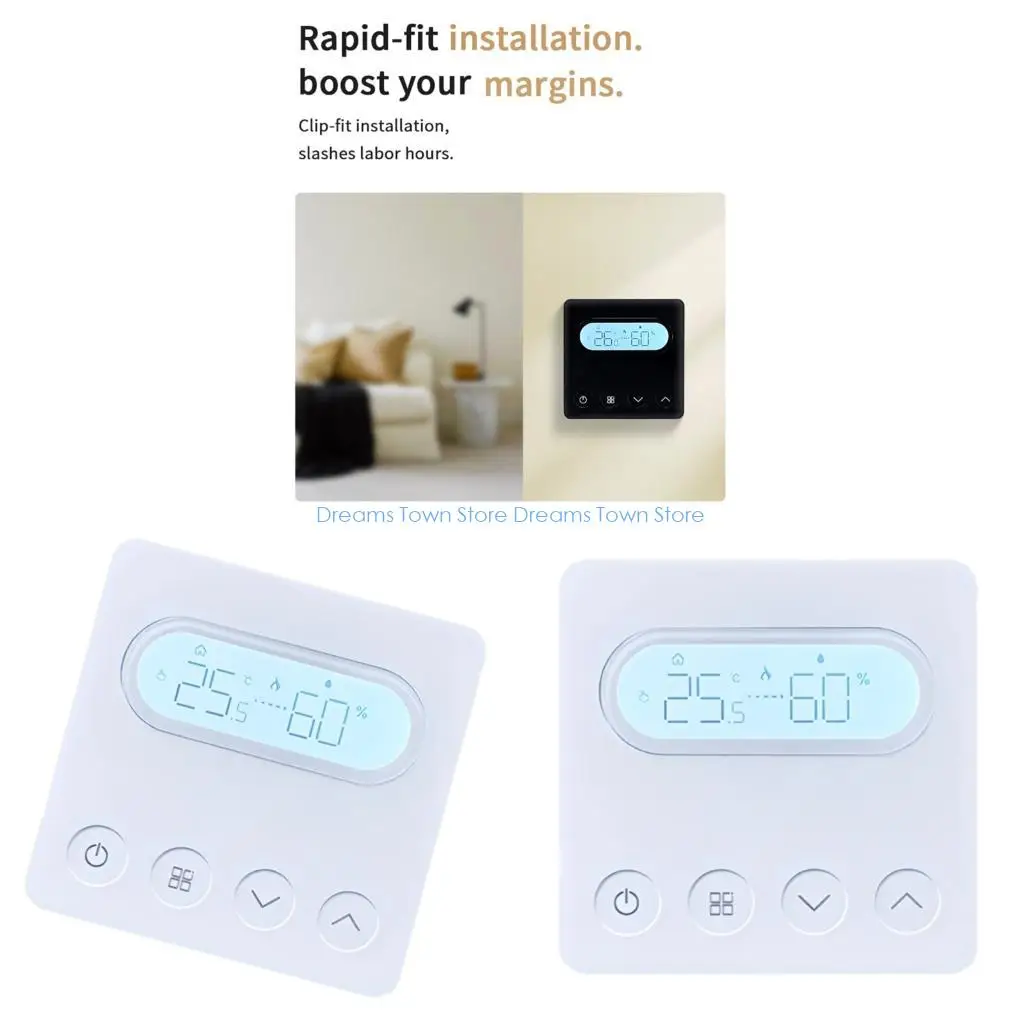 

HX6A Energy Saving Intelligent Temperature Controller Intelligent Home Climate Control Thermostat for Radiant Heating Systems