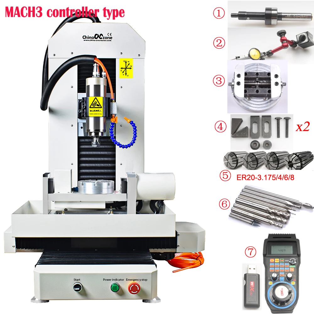 Steel Carving 3D CNC 3040 machine Steel 5 Axis CNC 3040 milling machine XYZAC Axis Servo Motor MACH3 USB for Steel DDP TO EU