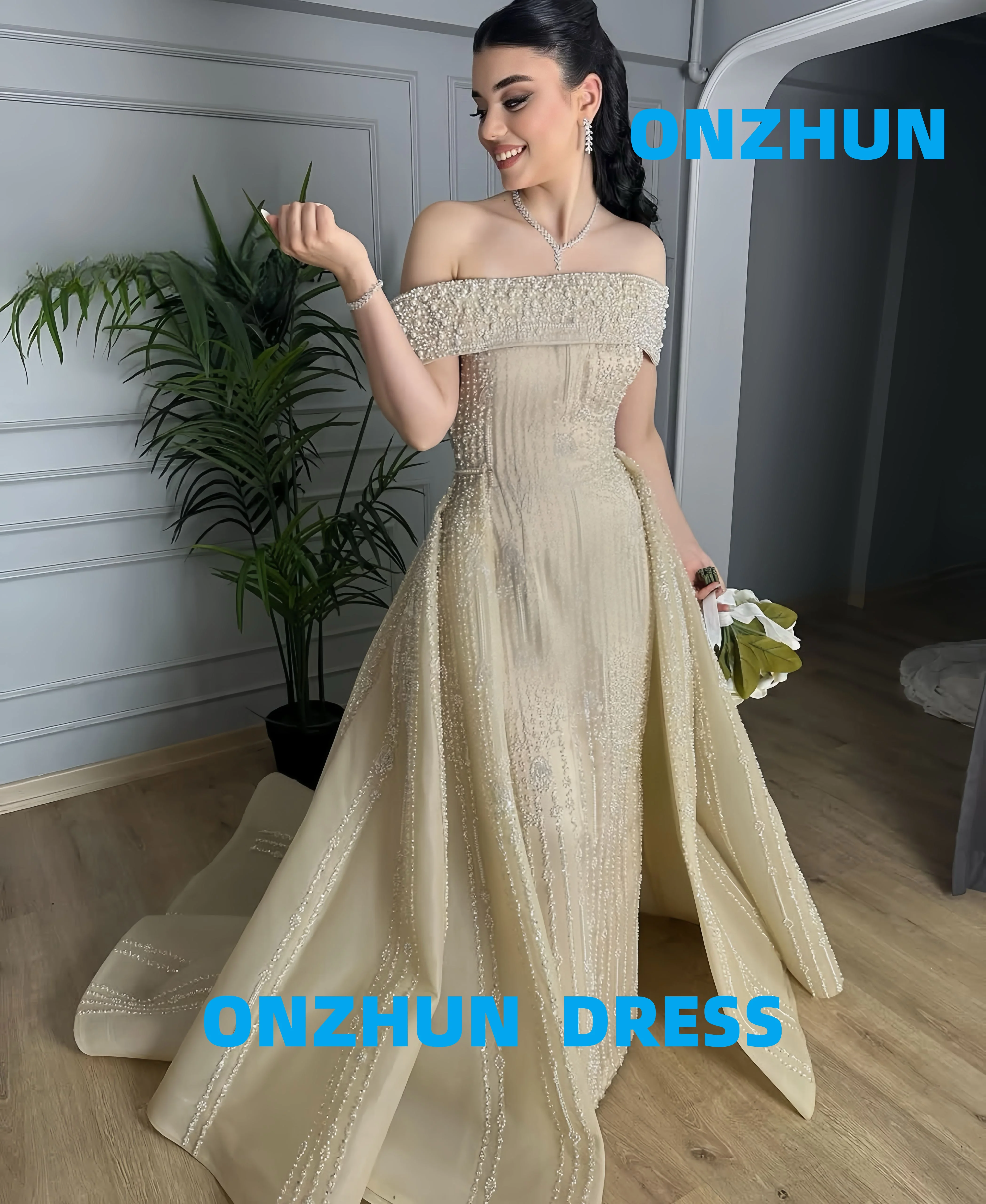 فساتين سهرة فاخرة مخصصة بدون حمالات بدون أكمام حورية البحر قابلة للفصل فساتين سهرة نسائية فساتين سهرة عصرية