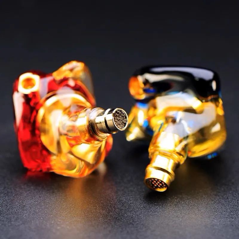 FENGRU Diy QZX-A1 سماعة أذن مصنوعة حسب الطلب من الراتنج HiFi سماعة رأس رياضية للجري مع واجهة MMCX (لا تشمل الكابل)