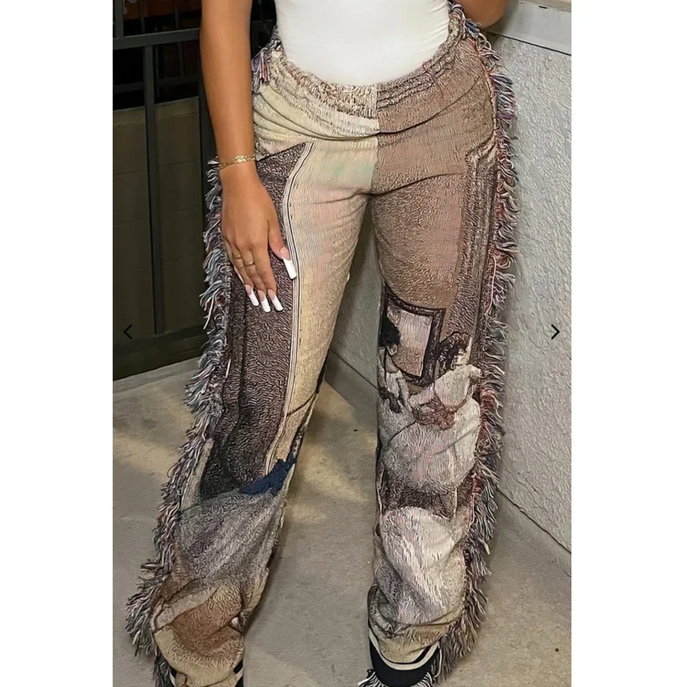 Camo Cargo Pencil Pant Trousers Y2K Streetwear 2023 Women Winter Fall Clothes High Waist Fashion Camouflage Parachute Club Pants