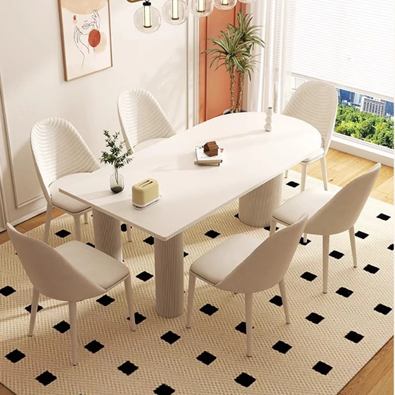 Ellipse Modern Cafe Integrated Design  Dining Table  Rock Plate Island  Table in Muebles Para El Hogar Domestic Living Room