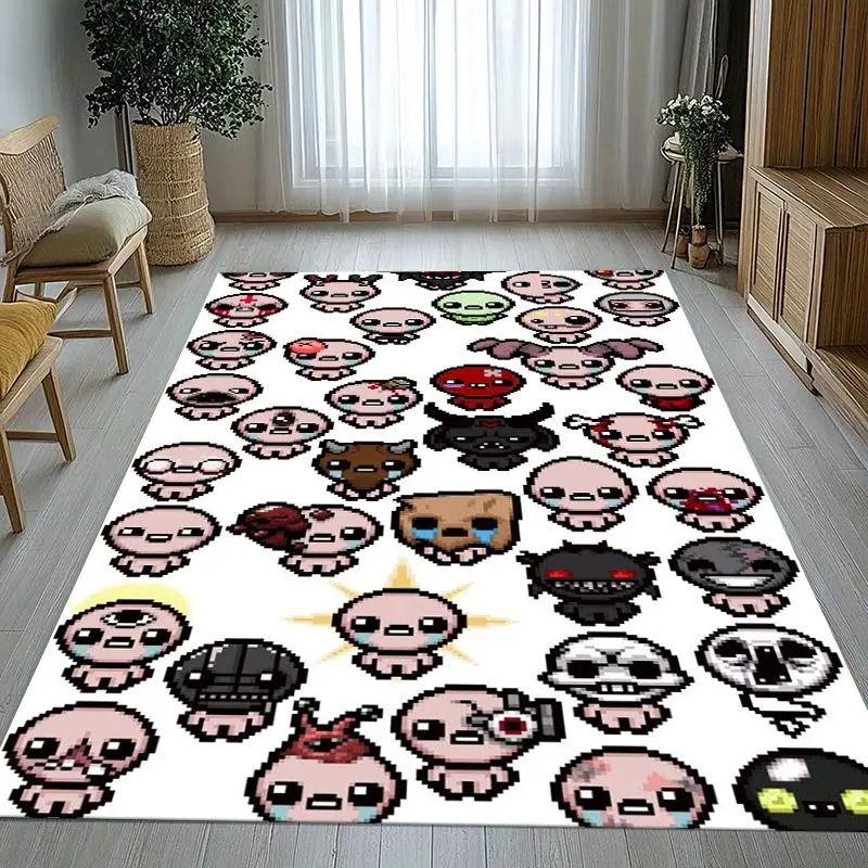 3D Game The Binding Of Isaac Area Rug,Soft Non-Slip Carpet Mat for Living Room Bedroom Playroom,Sofa Floor Rug,Home Decor Gift