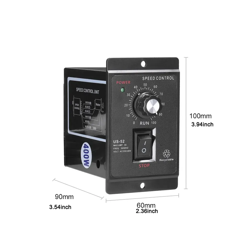 00W AC220V DIV Multifunctional Motor Speed Controller Display Rate Target Value Settable Regulator