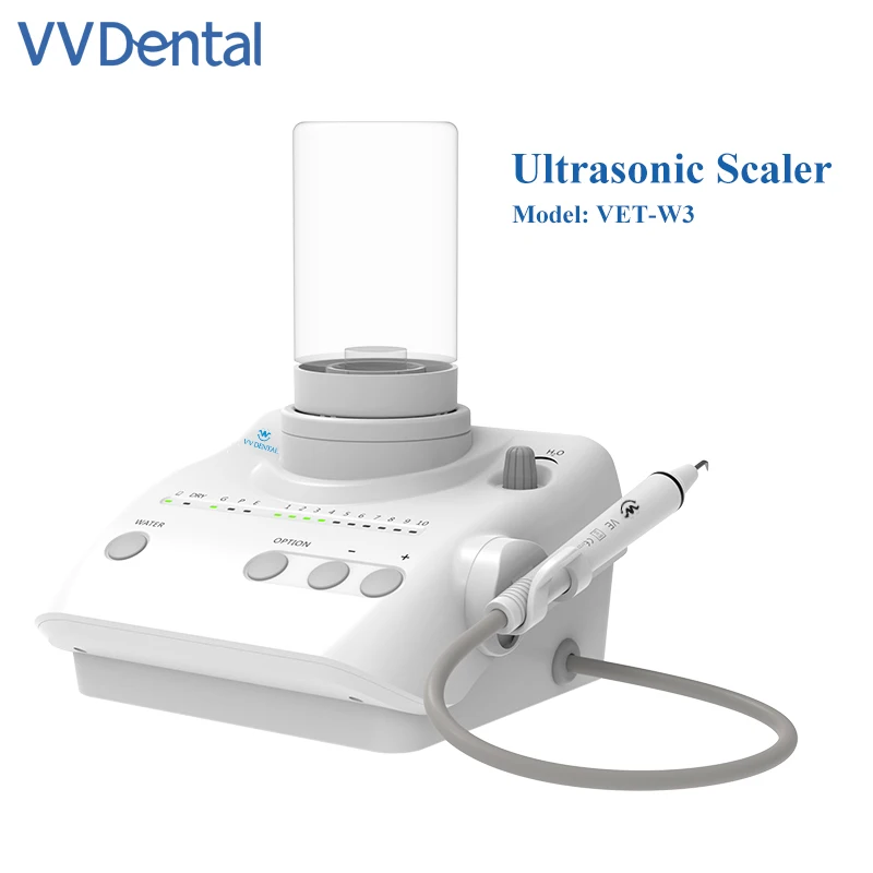 VV Dental Ultrasonic Scaler Unit for Remove Dental Plaque and Calculus Teeth Whitening Machine with 2*Water Bottle Dental Tools