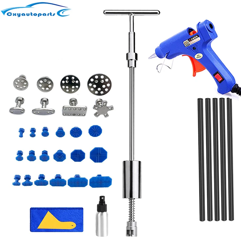 Car Tool Car Body Dent Puller Paintless Dent Repair Tools Slide Reverse Hammer Suction Cup Auto Repair Sheet Metal Kit