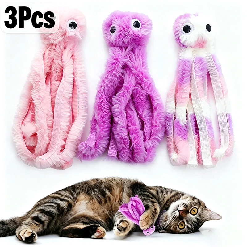 Cat Bite Catnip To Relieve Boredom for Cats Play Toy Cute Octopus Plush Toy Bite Resistant Teeth Interactive Play Pet Supplies
