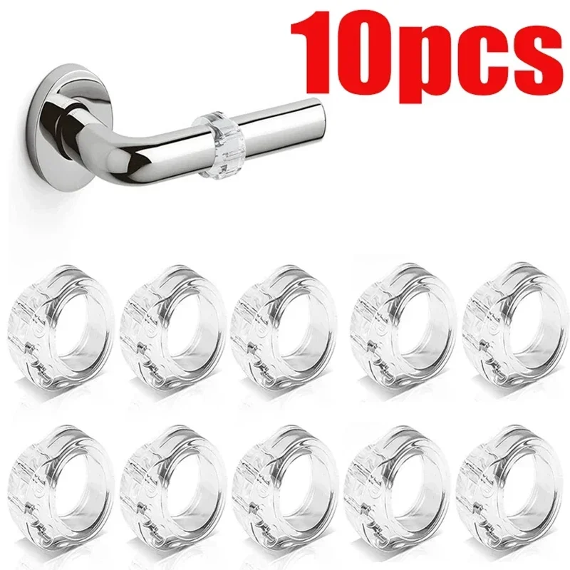 Silicone Buffer Door Stop Wall Protection Doorknob Bumper Wall Protection Pad Punch-free Door Handle Anti-collision Covers Ring