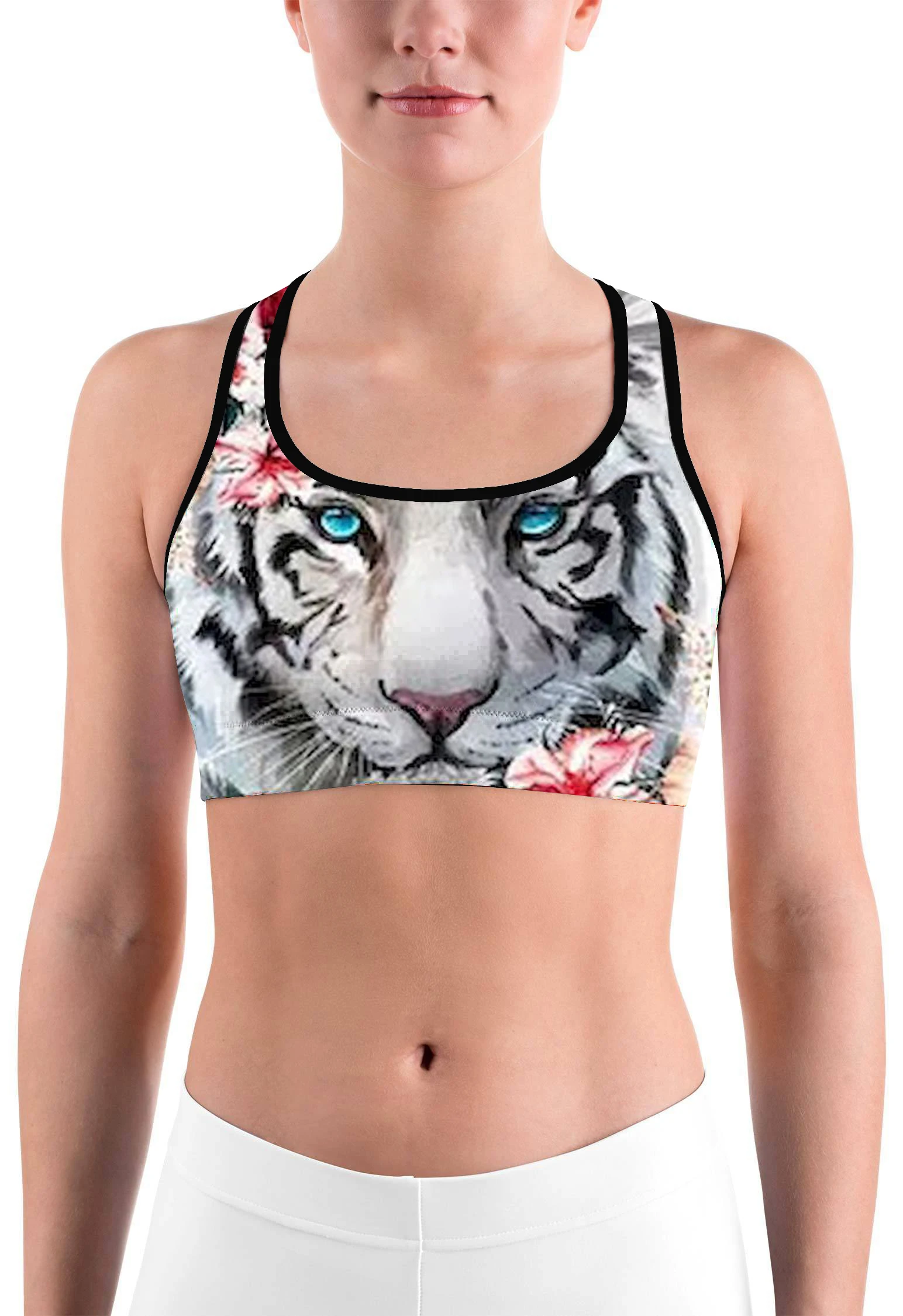 Women's Tiger Pattern Sports Bra, Yoga, Muay Thai, Sanda, Martial Arts, Sports Underwear, Swimsuit, Fitness Set