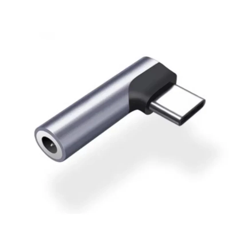 Elbow Style Type C to 3.5mm Jack Adapter, Universal Headphone Converter for Samsung Huawei Android Devices