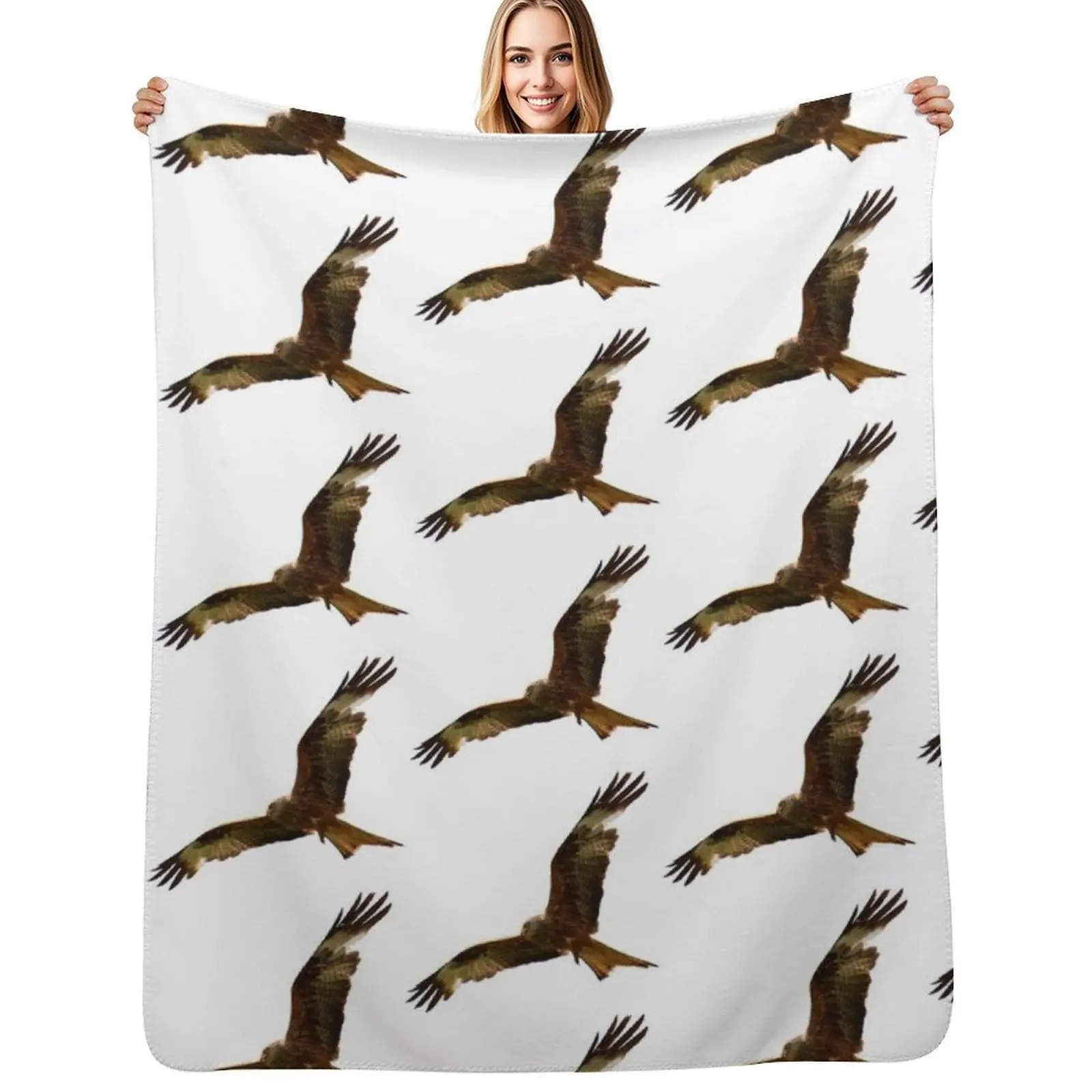 

Red Kite in Search of Prey Throw Blanket Cozy Napping Blanket Gift for Mom Dad