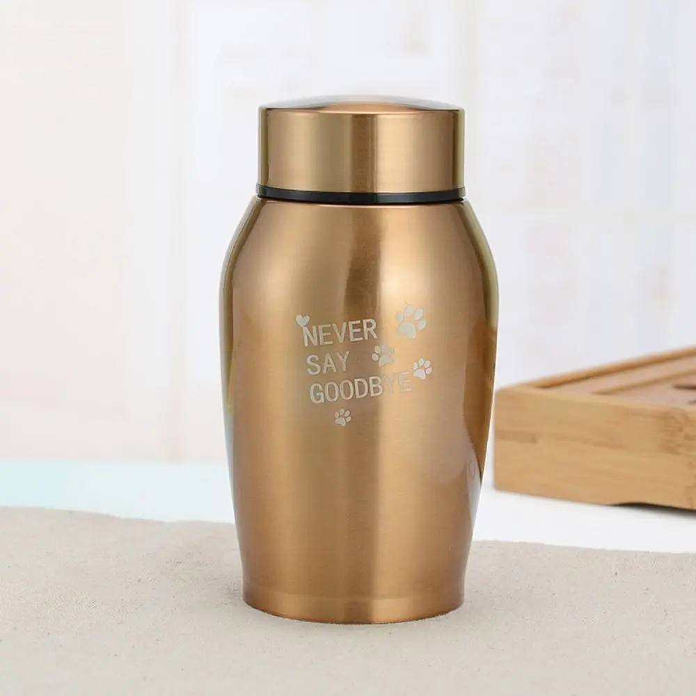 

Creative Pet Ashes Storage Box Stainless Steel Sealed Dog Cat Cremation Urns with Lid Waterproof Funeral Urn for Pets