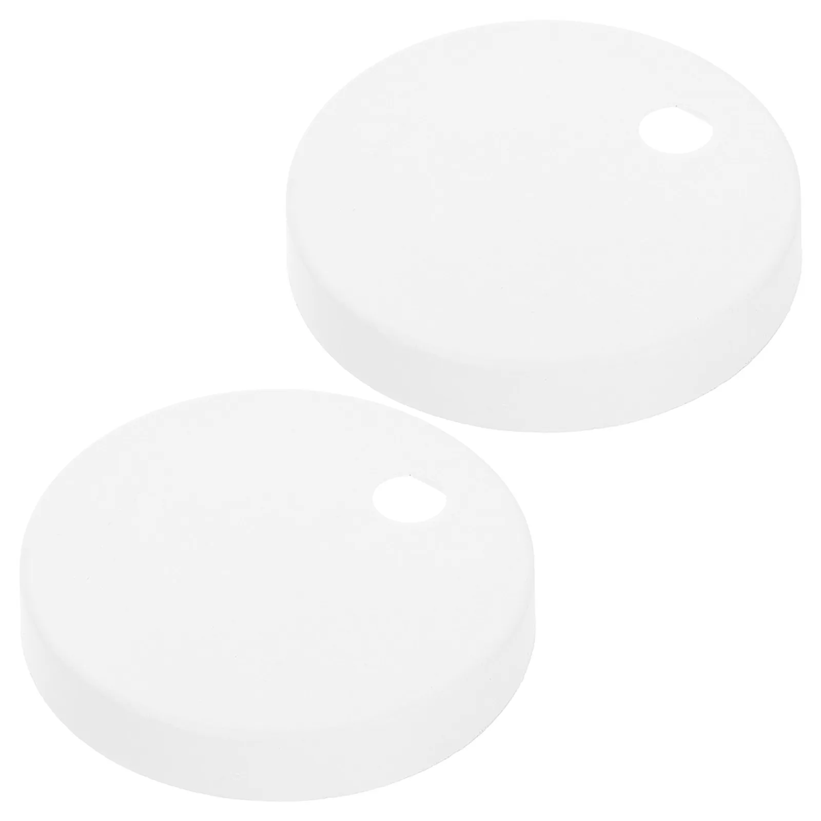 1Pair White Toilet Bolt Caps 45Mm Round Plastic Universal Fit Easy Install Decorative Screw Cover for Toilet Seat Floor Mounting