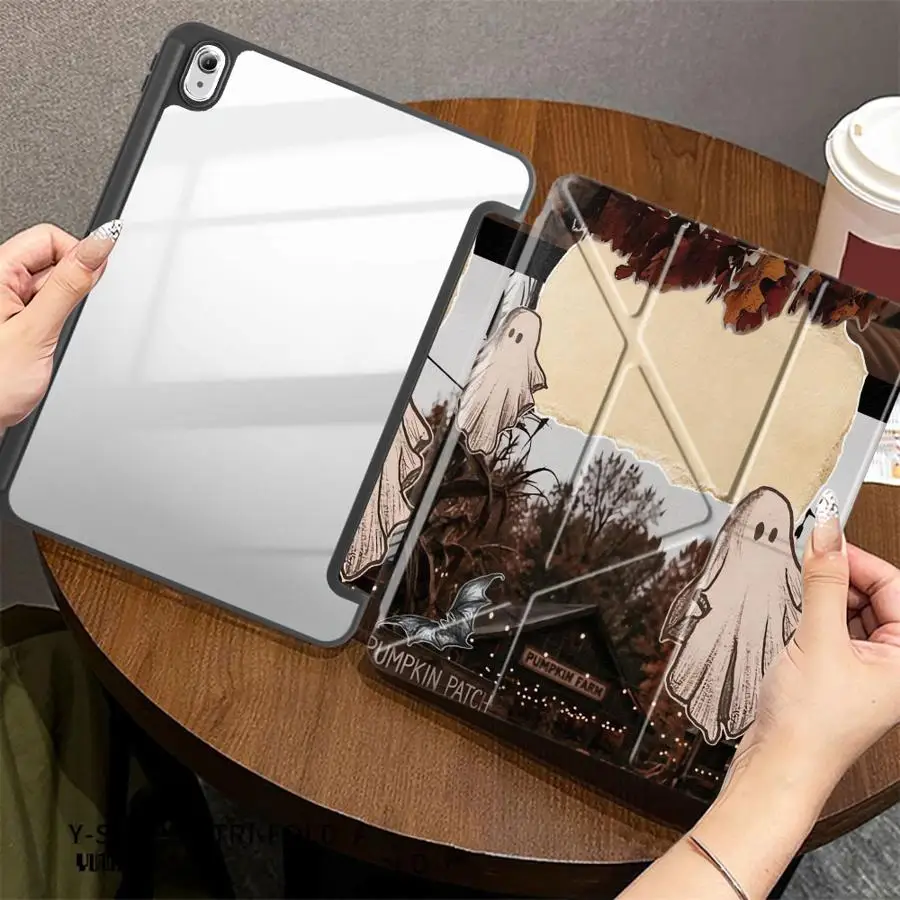 Ghost Pumpkin Field With Pen Slot Cover Tablet Case For Samsung For Galaxy Tab S7 FE S8 S7+ S8+ 12.4 inch A8 2022 S9 FE S9+ S10+