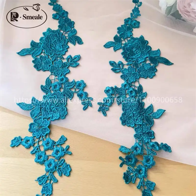 10 Stück = 5 Paare. Wasserlösliche Spitzenstickerei für Hochzeitskleider, Applikation, handgemachtes DIY-Spitzenkleidungszubehör zum Nähen. – Detail 2