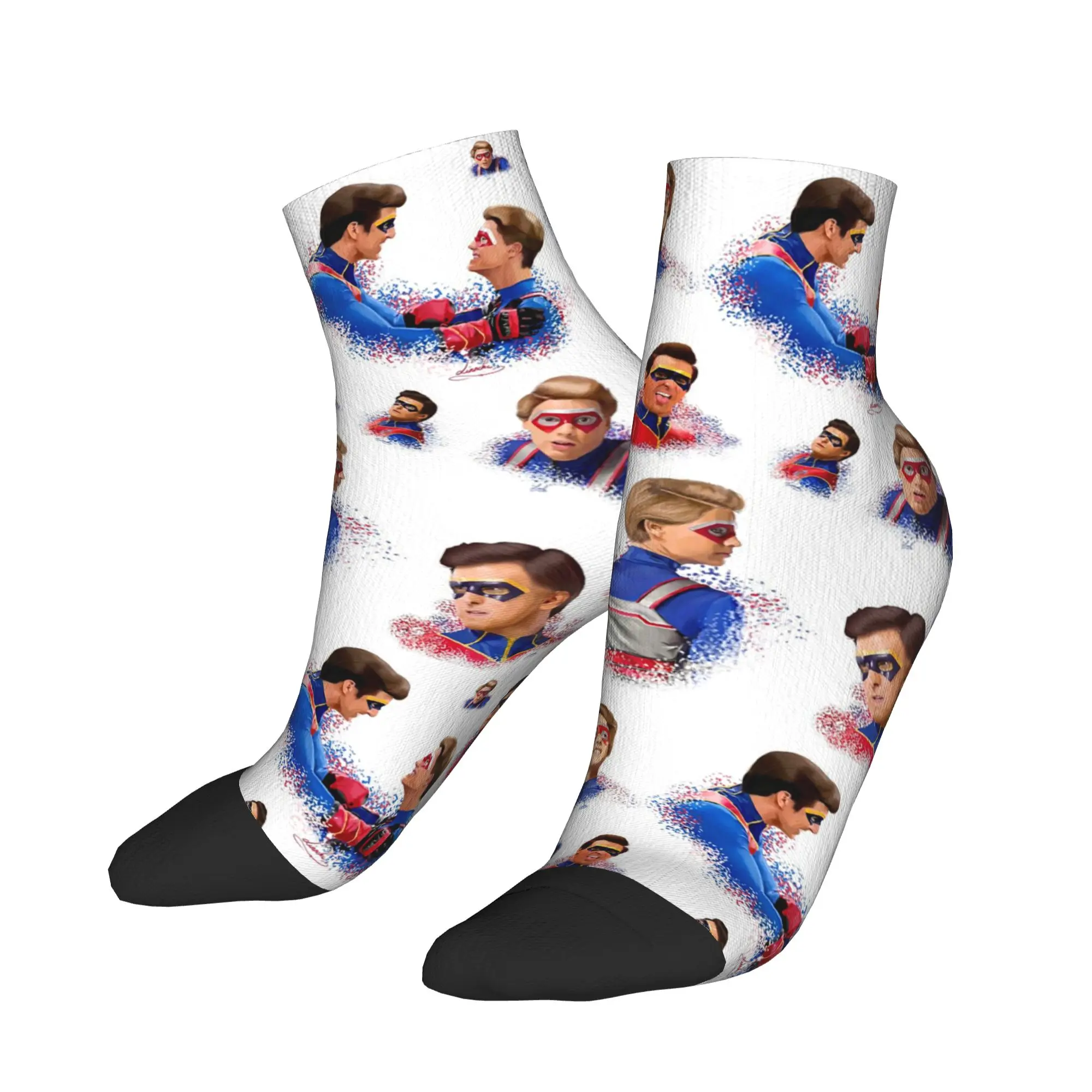 

Captain Man and Kid Henry Danger Drawing Socks Harajuku High Quality Stockings All Season Socks Accessories for Unisex Gifts