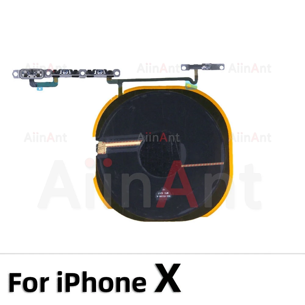 AiinAnt Power Volume Flash Light NFC Wireless Charging Flex Cable For iPhone 12 13 14 15 Pro Max Mini Plus