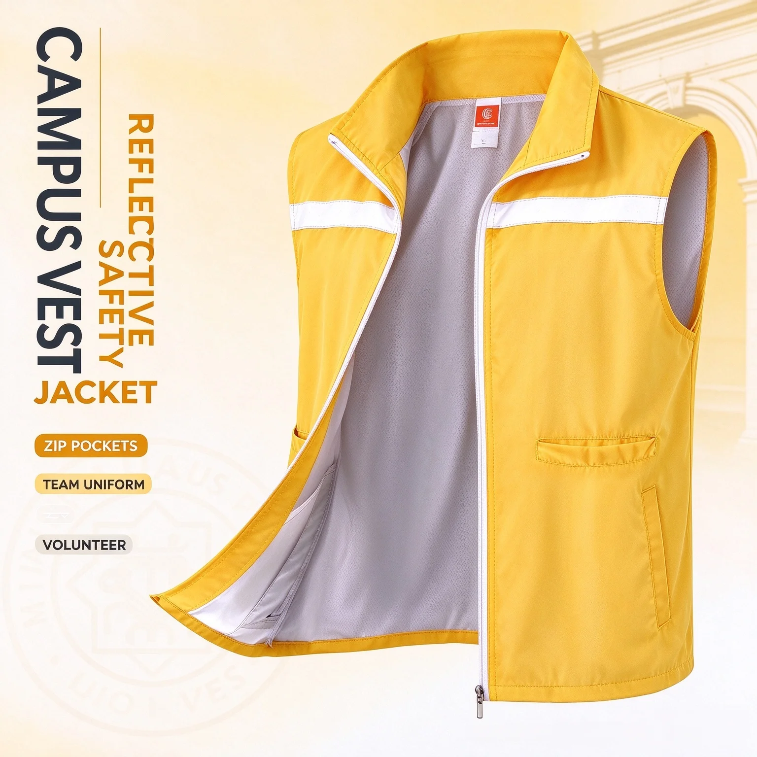 New 2026 Printed Logo Vest Unisex Workwear Uniform Outwear for Men And Women Volunteer Advertising Jacket Vest