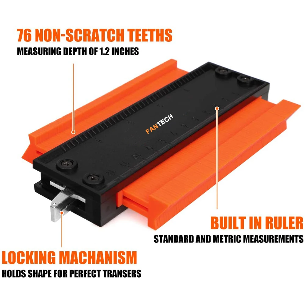 Contour Gauge Shaping Wood Measure Ruler Tiling Laminate Tiles Meethulp Gauge Irregular Shape Duplicator Wood Marking Tool